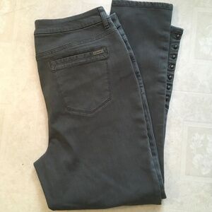 Chico’s So Slimming Girlfriend size 2 (L) green cotton rayon poly elastane jeans